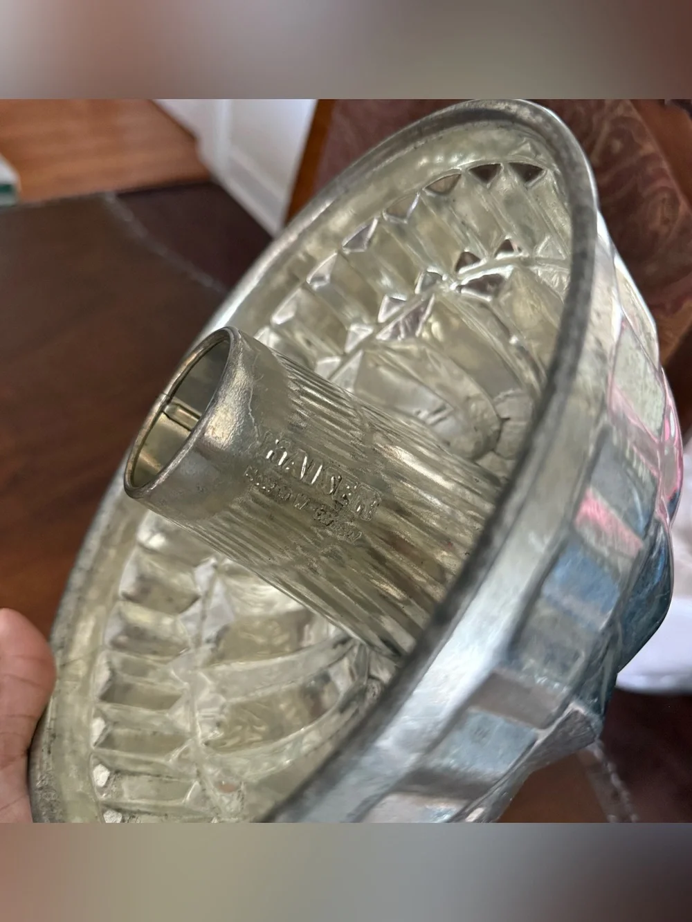 MCM Kaiser Bundt Pan West Germany Aluminum Fluted Cake Mold Jello Farmhouse 8.5”